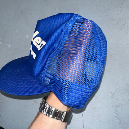 Vintage Pay Less Drug Store Hat Blue Mesh Snapback Pharmacy Promo Trucker Cap US
