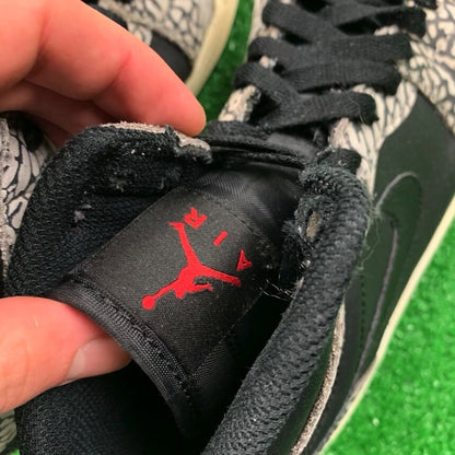 Nike Jordan 1 Retro High 839115-013 Black Cement Elephant Supreme 9 1985 Vintage