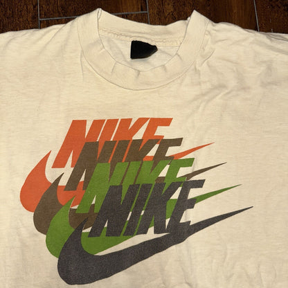 Nike Vintage T Shirt Mens 70s Quad Swoosh Stack OG Rare Pinwheel Geisha Basic