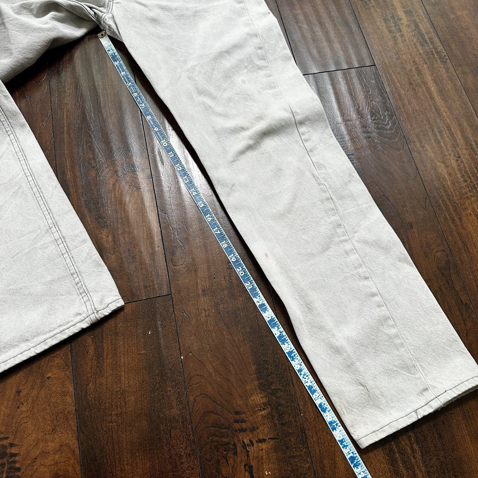 VTG 90s Levis 501 Button Fly 34x32 USA Tag Jeans Grey Wash XX Act 31x31