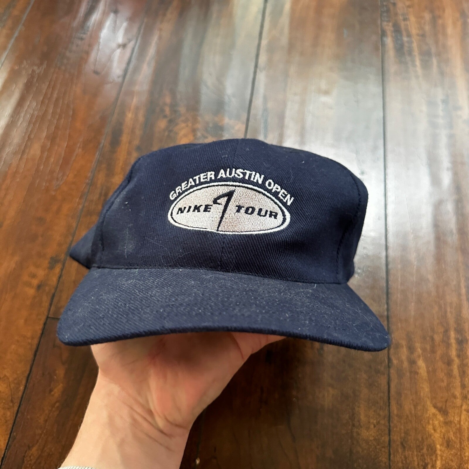 Nike Huston Open Vintage Hat Cap Snapback Navy Y2K Basic Navy Golf Hockey