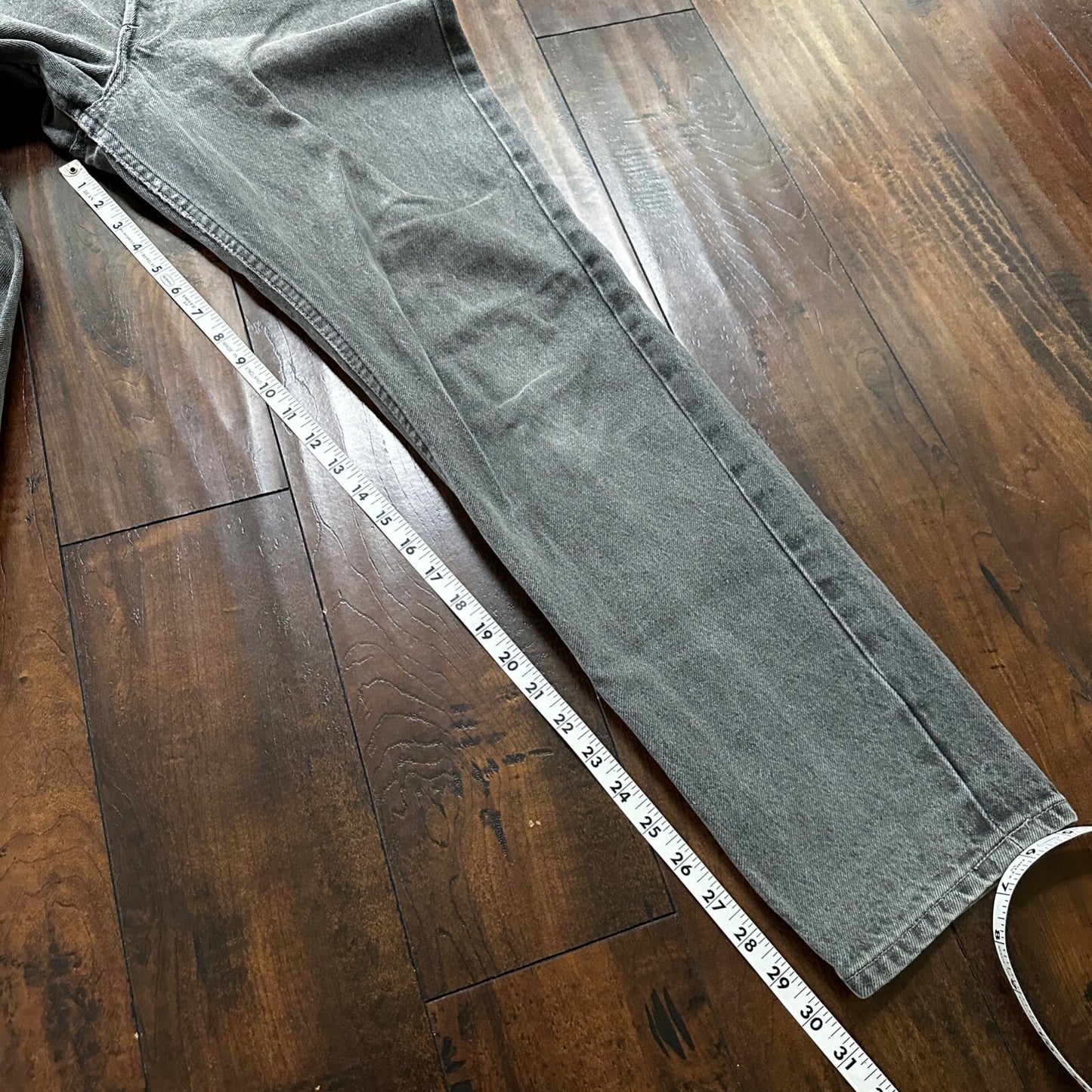 VTG 90s Levis 501 Button Fly 27x30 USA Tag Jeans Straight Wash Grey XX Act Faded