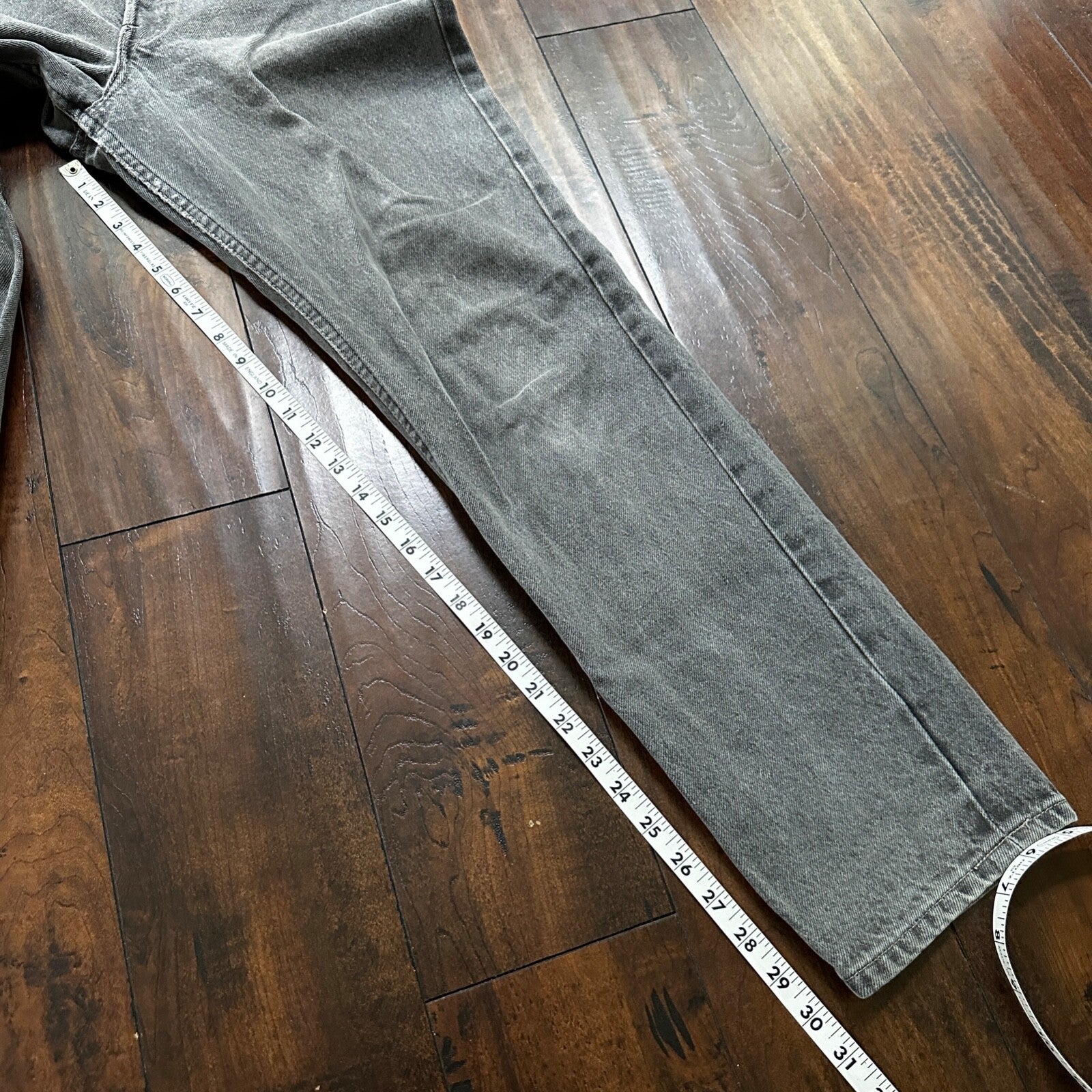 VTG 90s Levis 501 Button Fly 27x30 USA Tag Jeans Straight Wash Grey XX Act Faded