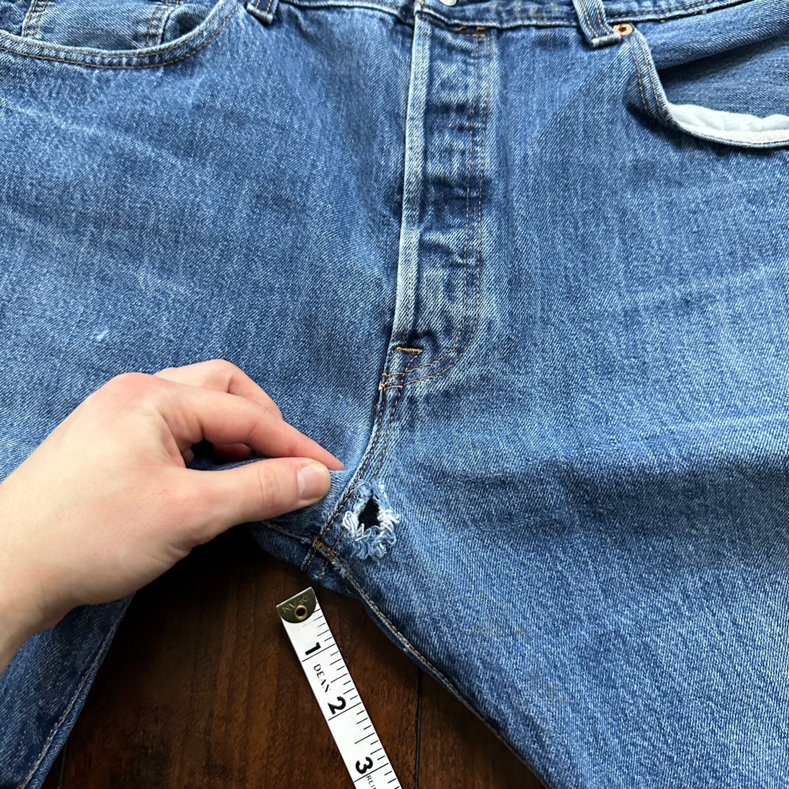 Levis 501 Vintage Y2K Straight Leg XX 2000s Jeans 38x32 Med Wash Act 37x30