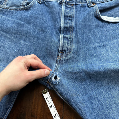 Levis 501 Vintage Y2K Straight Leg XX 2000s Jeans 38x32 Med Wash Act 37x30