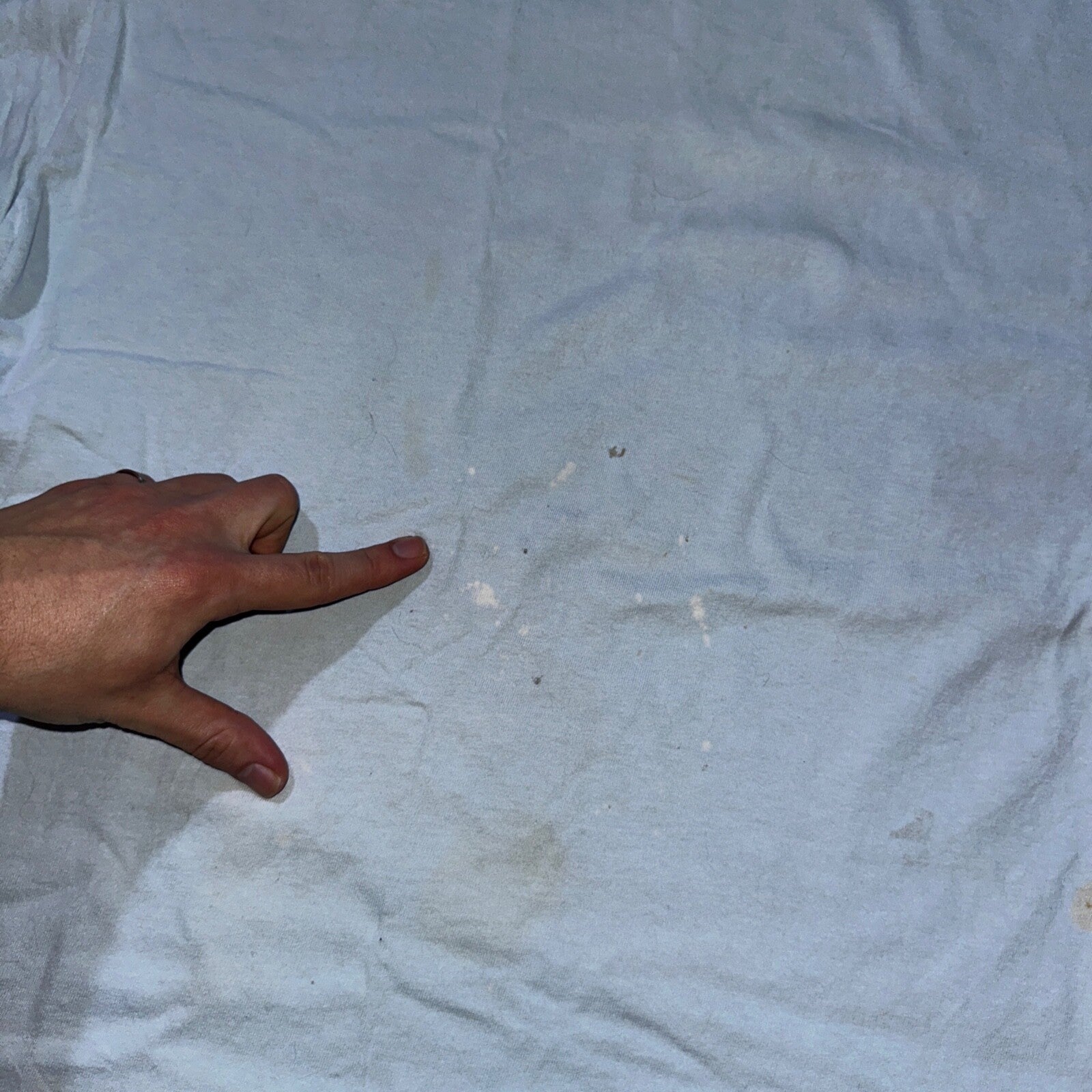 Champion Blue Basic Blank 80s USA Vintage T Shirt Single Stitch Thrashed Cool 2X