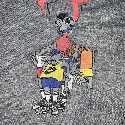 Nike Vintage T Shirt Mens Ratball 80s Promo Basketball Rap Cartoon Cute Jordan