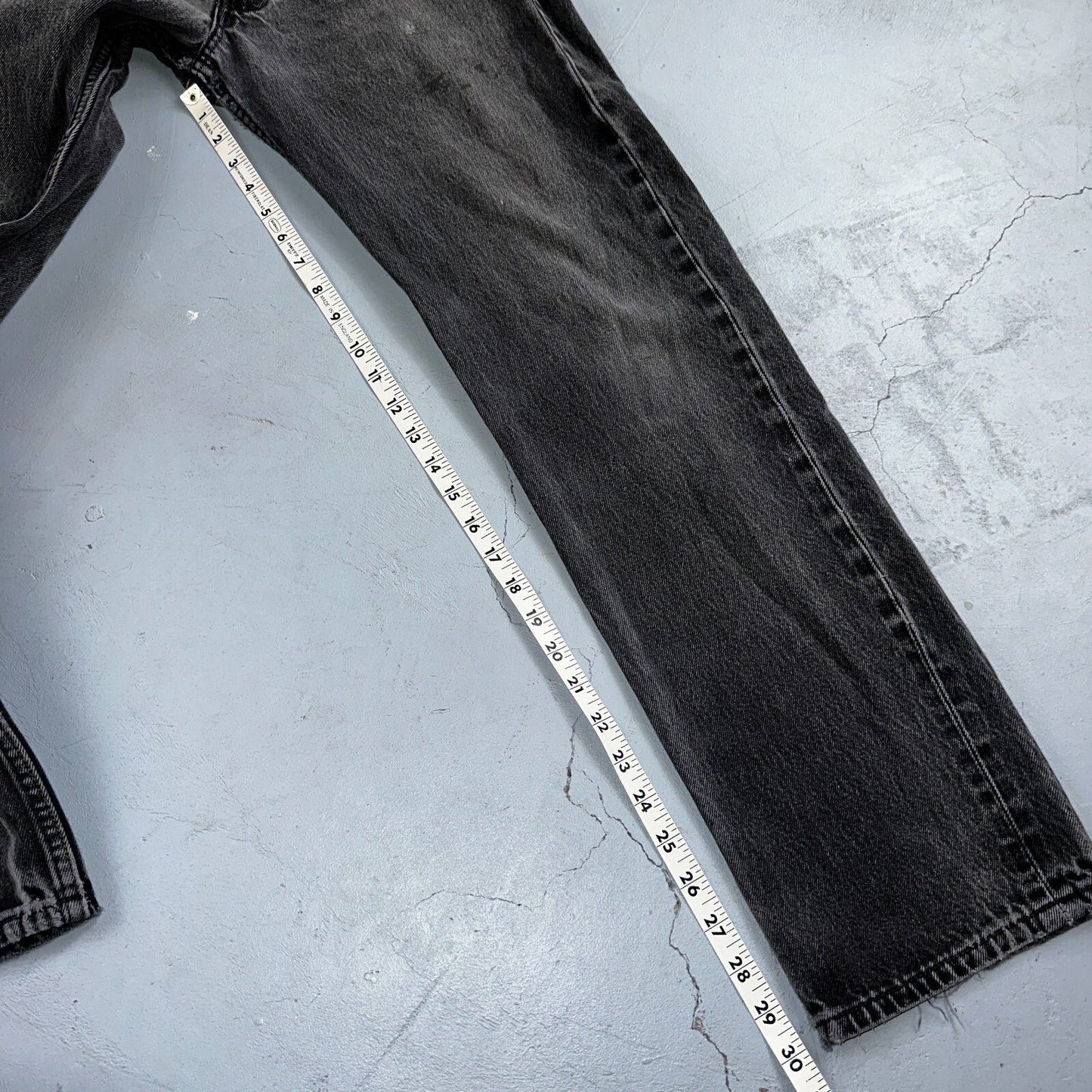 Levis 501 Vintage 90s USA XX Straight Leg Jeans Black Med Wash 32x32 Act 30x30