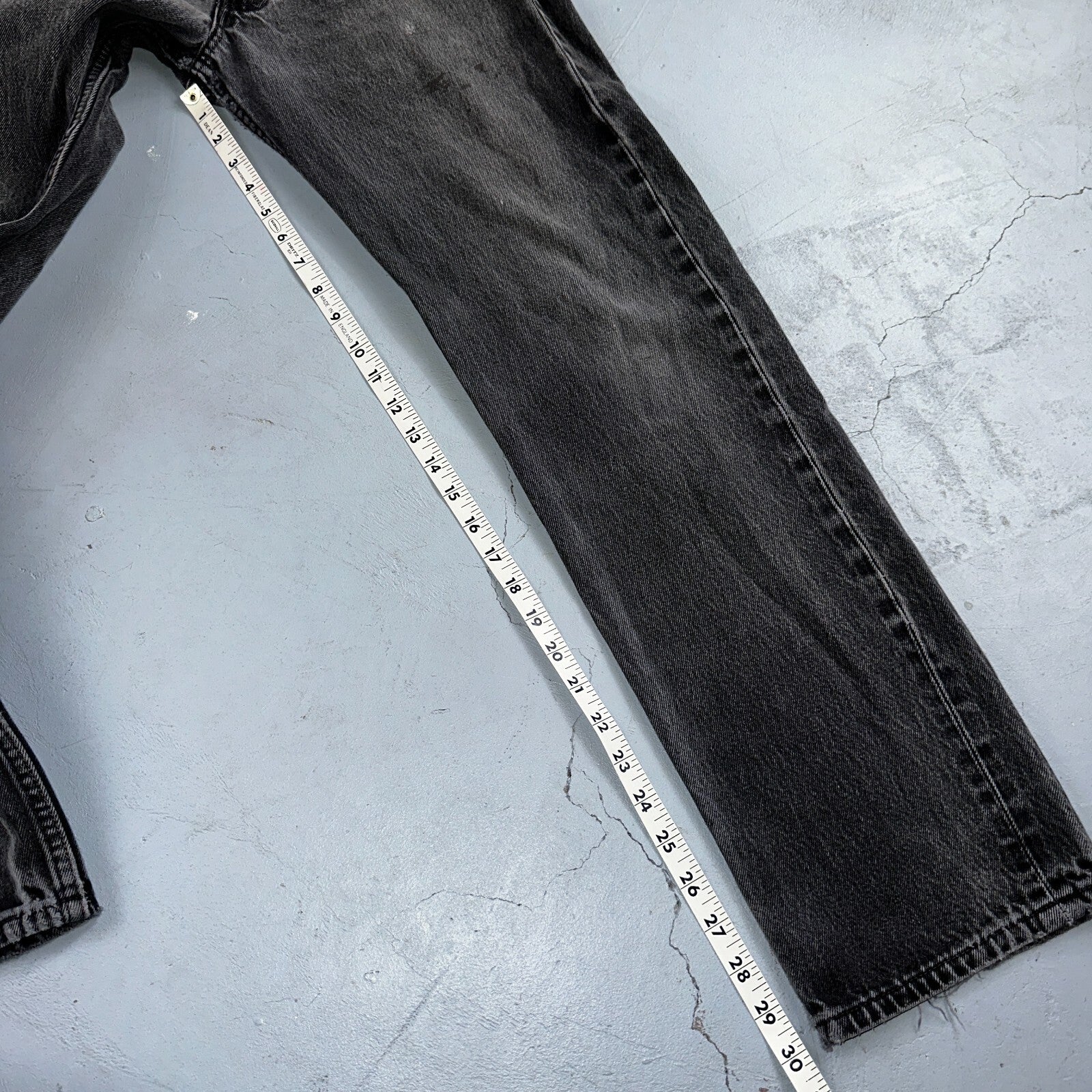 Levis 501 Vintage 90s USA XX Straight Leg Jeans Black Med Wash 32x32 Act 30x30