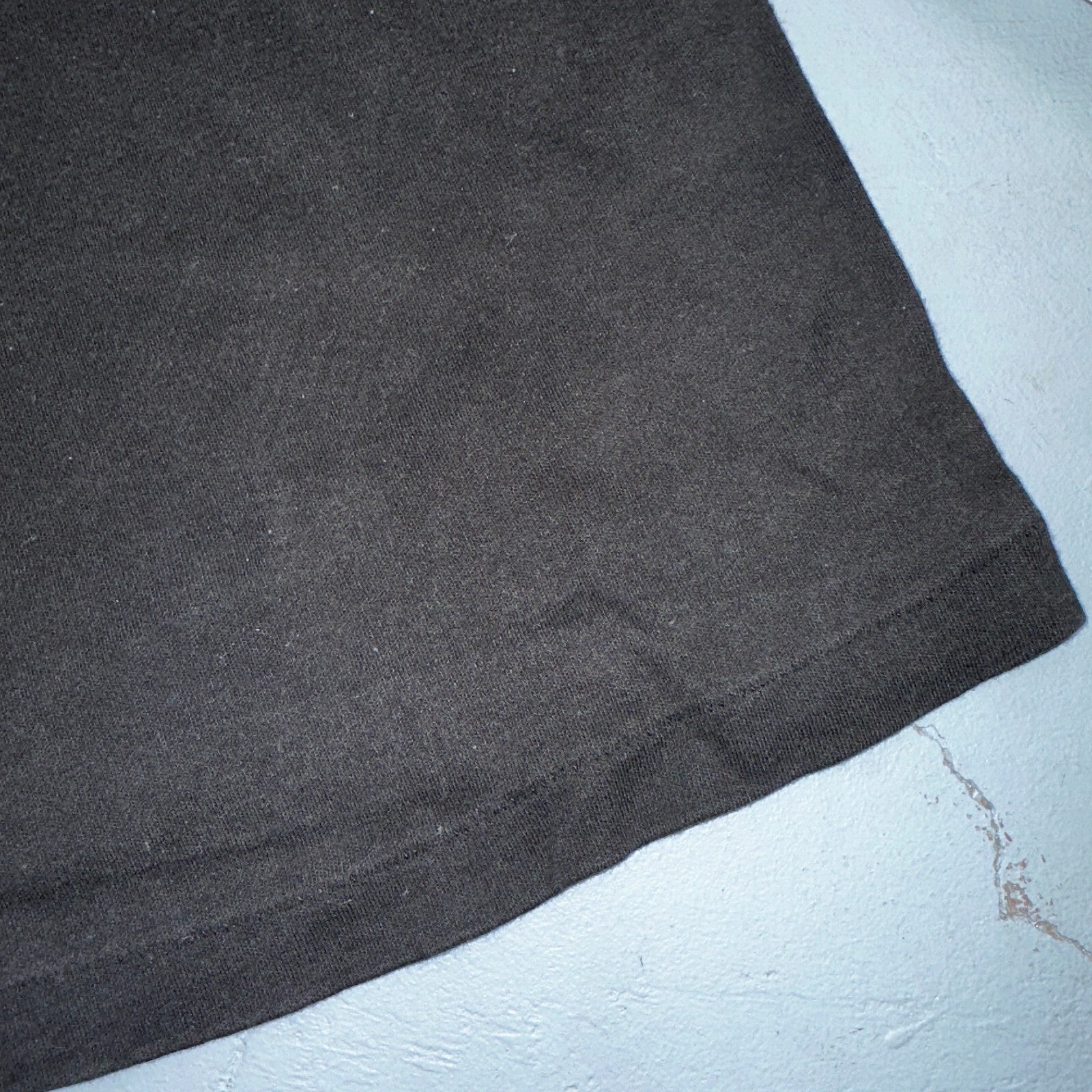 Lands End Black USA VTG T Shirt Single Stitch Long Sleeve Mock Neck Rare 90s