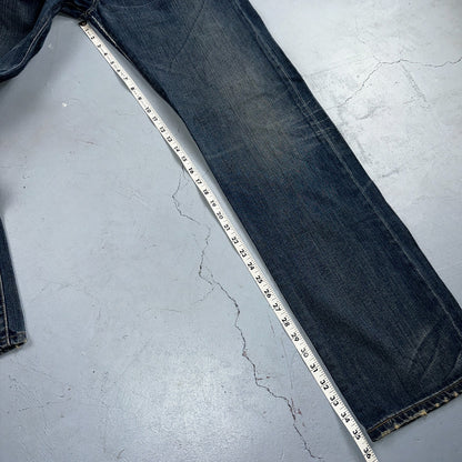 Levis 501 Vintage 90s XX Straight Leg Jeans Y2K Blue Med Wash 34x36 Act 33x35
