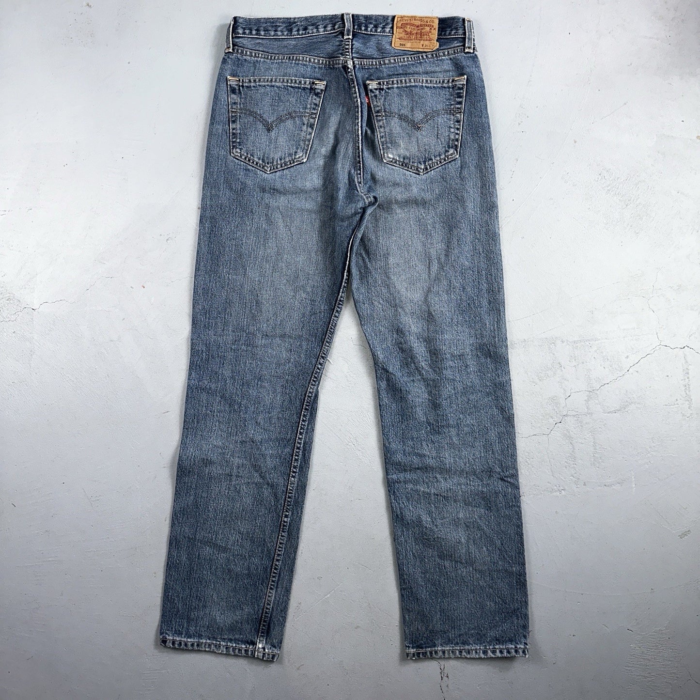 Levis 501 Vintage 90s Y2K XX Straight Leg Jeans Blue Med Wash 34x32 Act 33x31