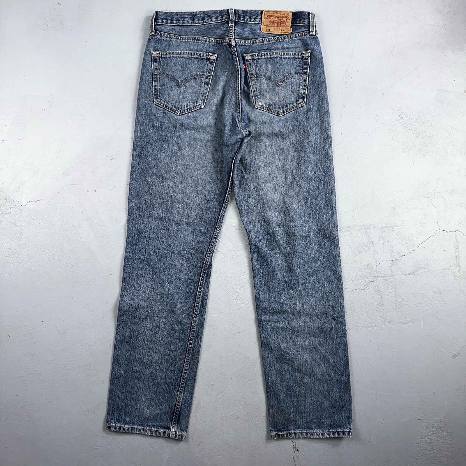 Levis 501 Vintage 90s Y2K XX Straight Leg Jeans Blue Med Wash 34x32 Act 33x31