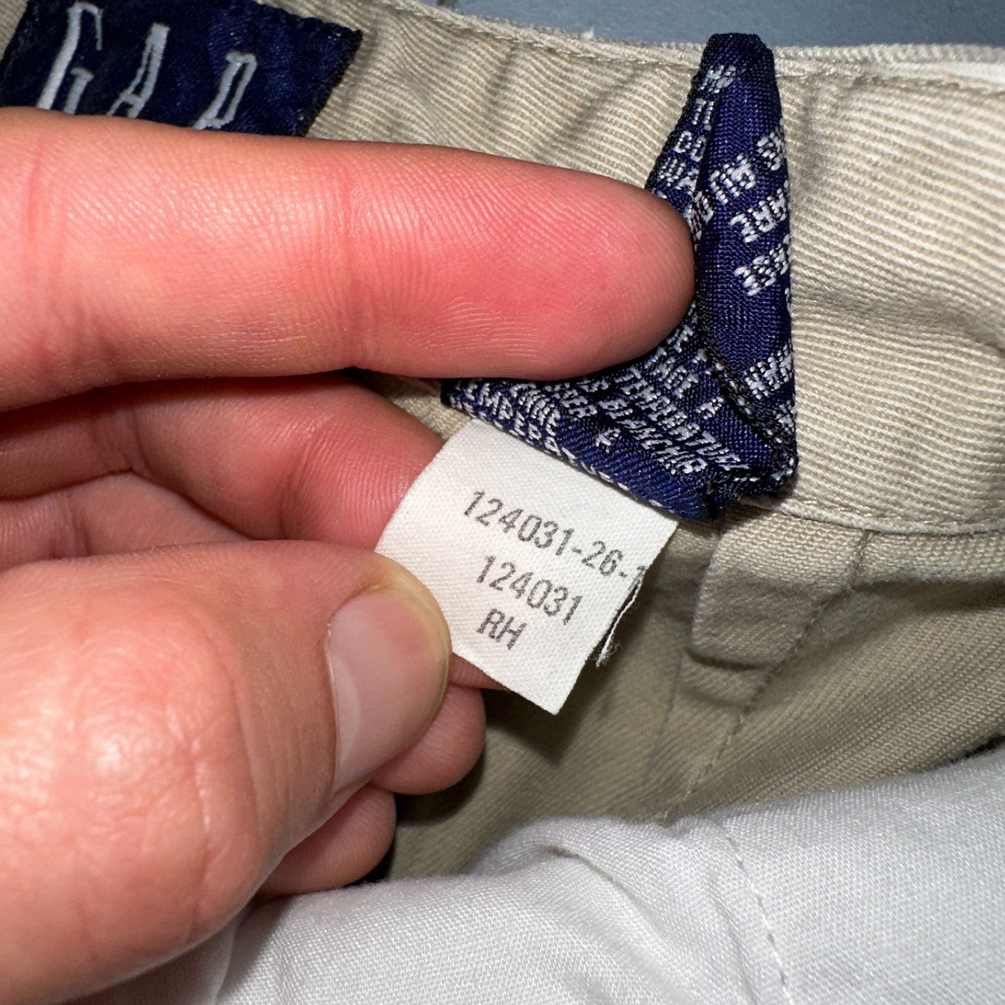 GAP KHAKIS Beige Y2K Front Pockets Knee Length Pencil Skirt Size 10 Chino Preppy