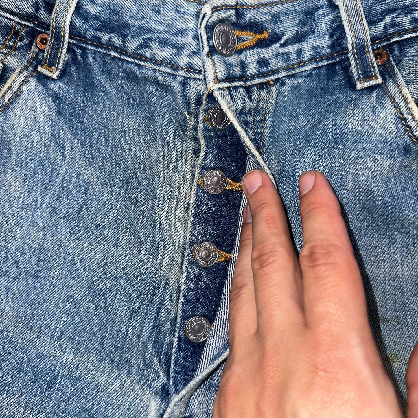 Levis 501 Vintage Y2K 90s XX Straight Leg Jeans Blue Light Wash 36x32 Act 33x30