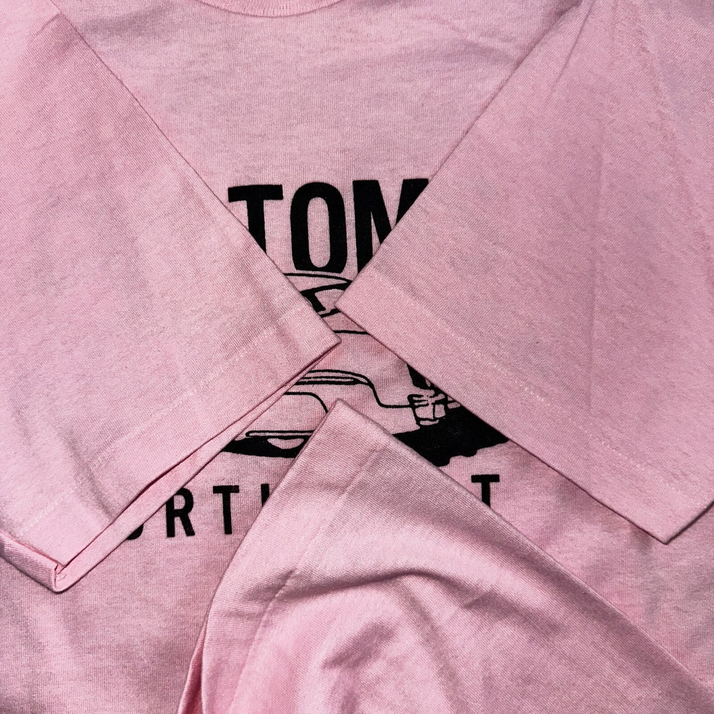 Northwest Hanes 1980s VTG T Shirt 80s Pink Hot Rod Customs Oregon PDX Pink Art