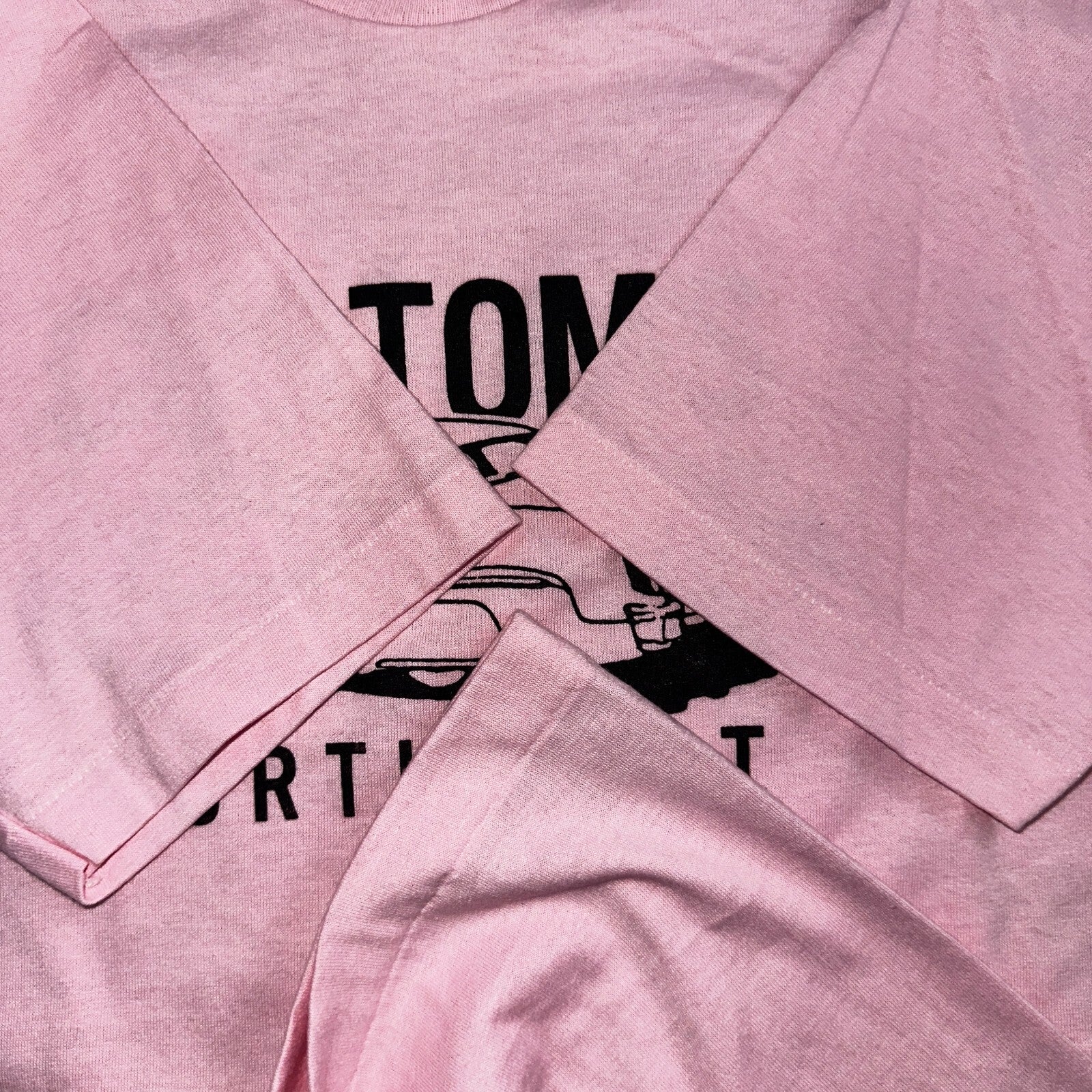 Northwest Hanes 1980s VTG T Shirt 80s Pink Hot Rod Customs Oregon PDX Pink Art