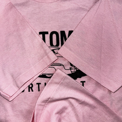 Northwest Hanes 1980s VTG T Shirt 80s Pink Hot Rod Customs Oregon PDX Pink Art