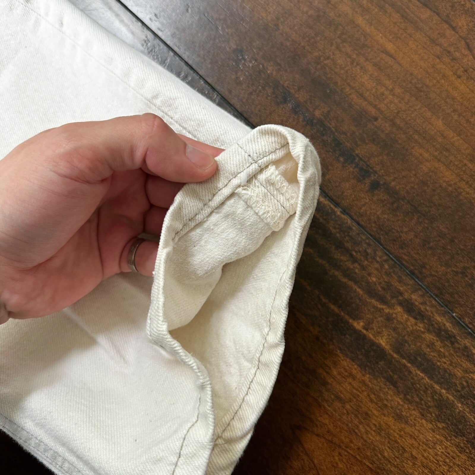 VTG 90s Levis 501 Button Fly 36x32 USA Tag Jeans Straight White XX Act 32x31