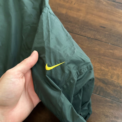 Vintage Nike Quarter Zip Windbreaker Jacket Nylon L Oregon Ducks Korea 90s Y2K