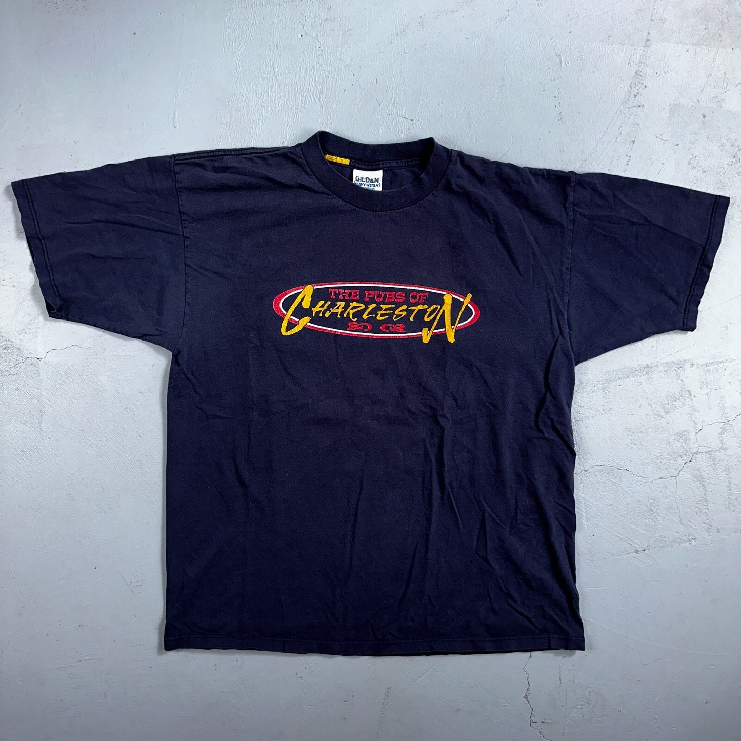 Charleston North Carolina VTG T Shirt Pubs Bar Hopping Drinking Alcohol Y2K