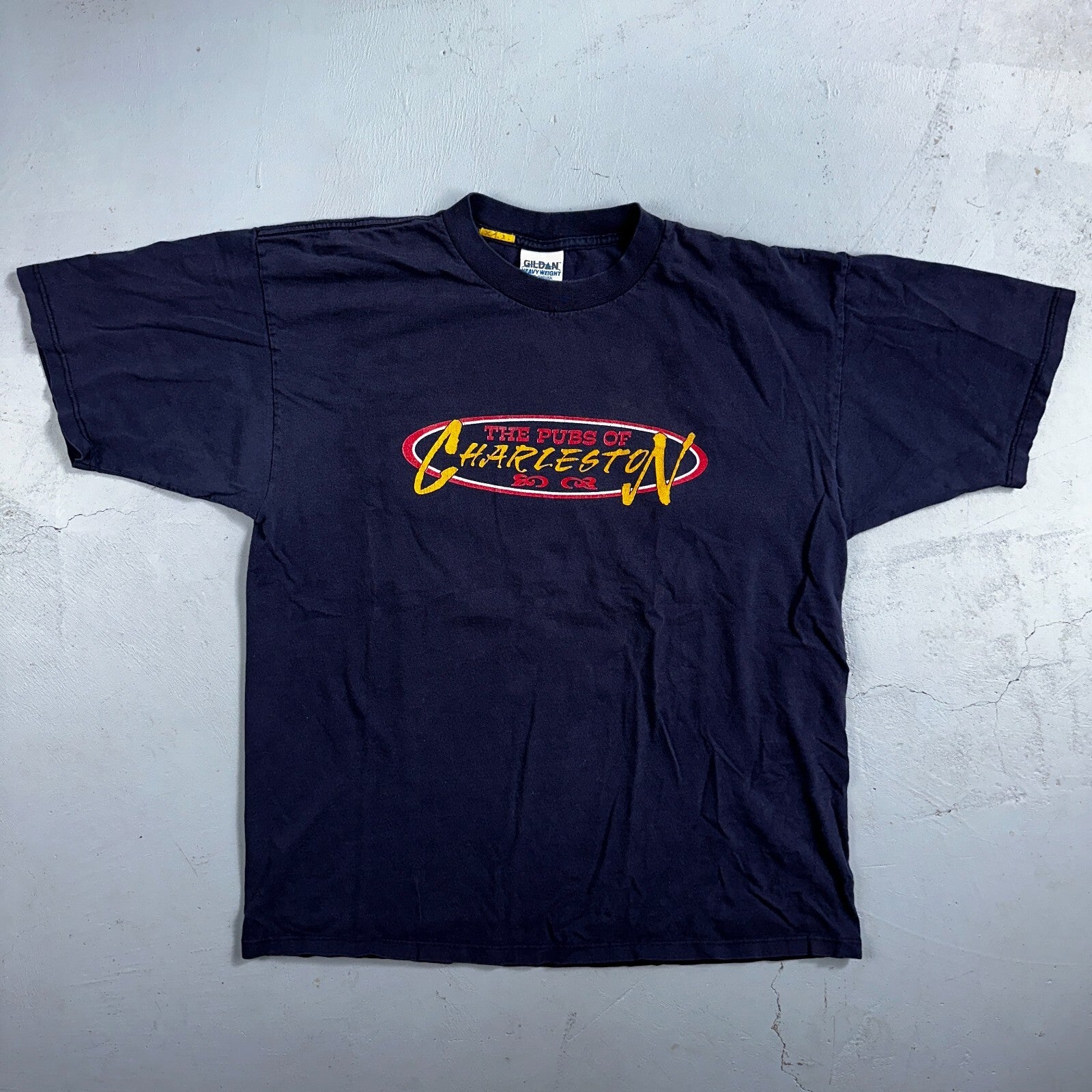 Charleston North Carolina VTG T Shirt Pubs Bar Hopping Drinking Alcohol Y2K