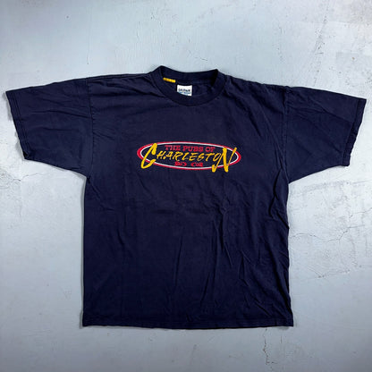 Charleston North Carolina VTG T Shirt Pubs Bar Hopping Drinking Alcohol Y2K