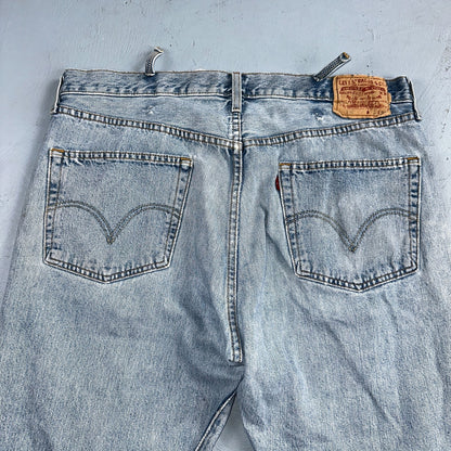 Levis 501 Vintage Y2K XX Straight Leg Jeans 90s Blue Light Wash 38x32 Act 37x30