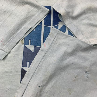 Nike Vintage T Shirt Mens L Quad Block Print Thrashed 70s Original Distressed