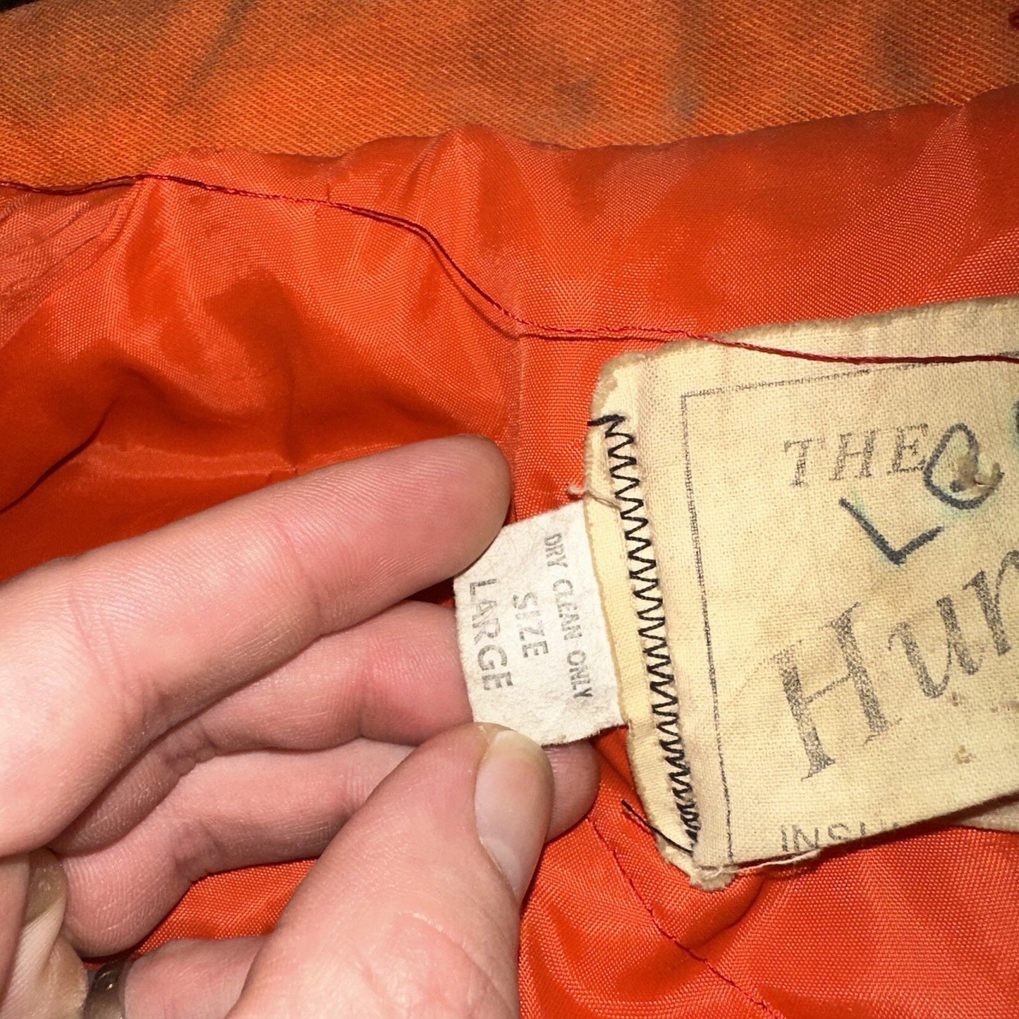 Vtg 50s 60s Hunters Friend Orange L Canvas Hunting Jacket Work Coat Rockabilly