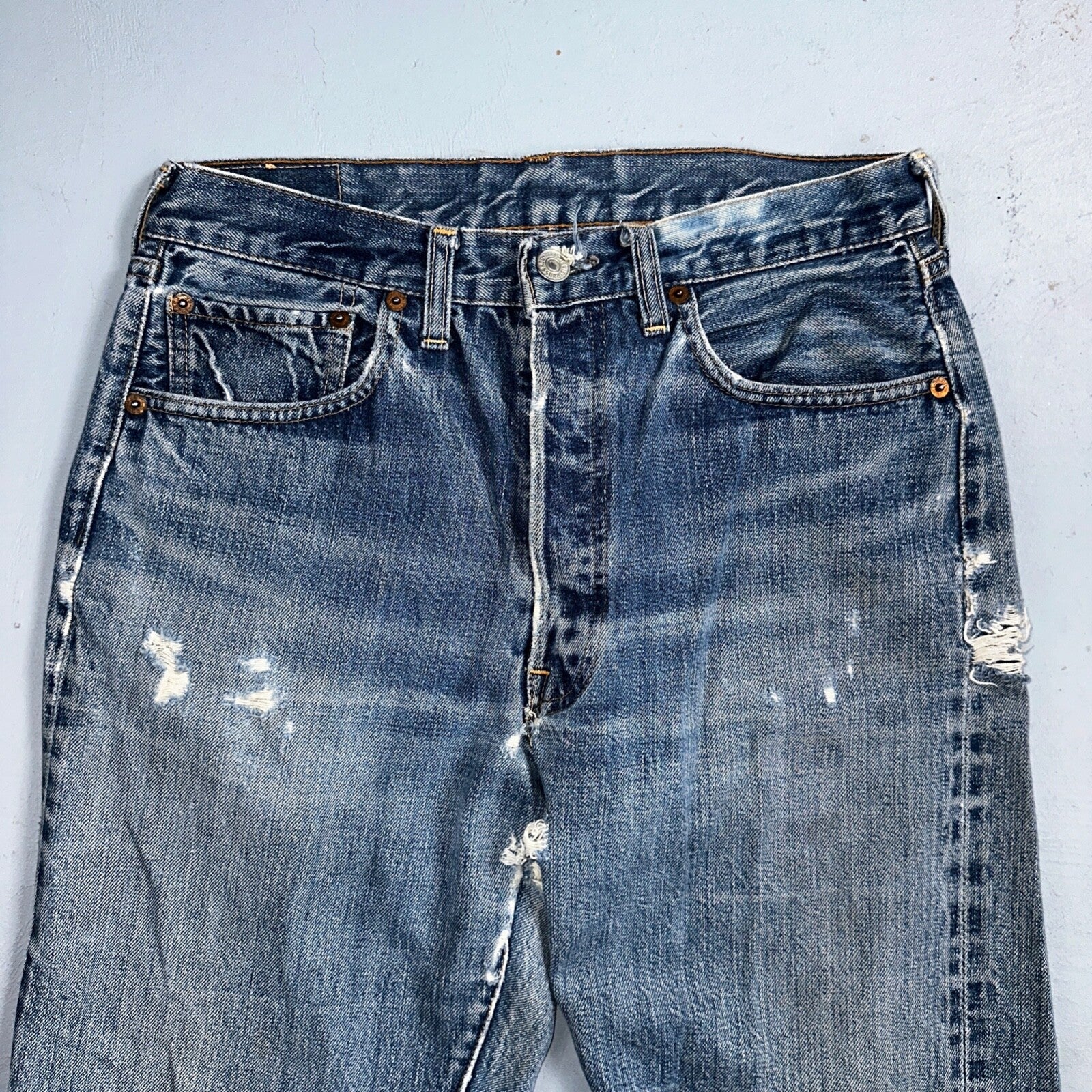 Levis 501 Big E Vintage 60s Redline Selvedge USA XX 1960s Jeans 66 Act 28x28