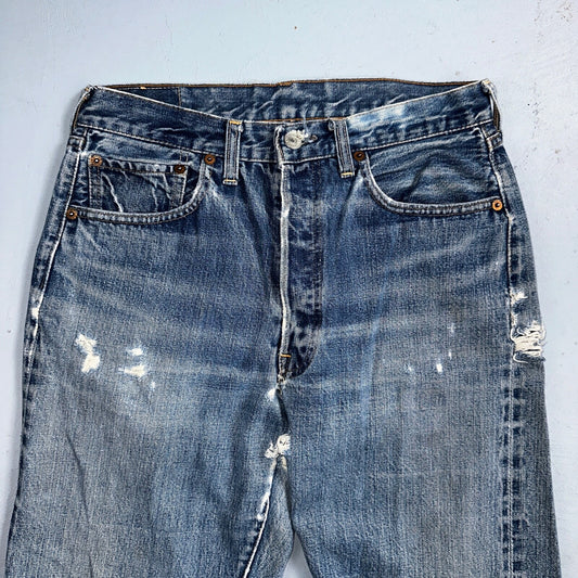 Levis 501 Big E Vintage 60s Redline Selvedge USA XX 1960s Jeans 66 Act 28x28