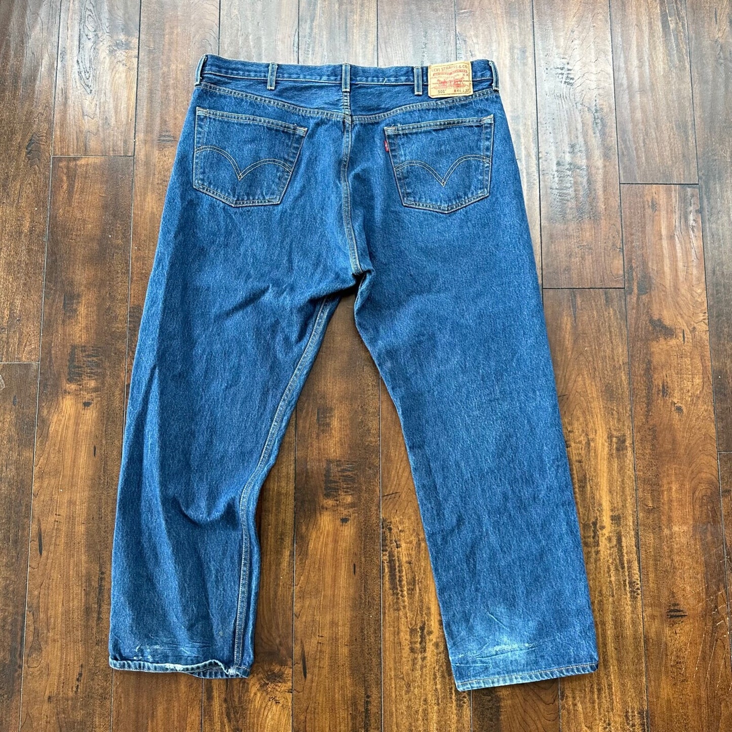 Levis 501 Vintage Y2K XX Straight Leg Jeans 44x32 Med Wash 2000s Act 40x29