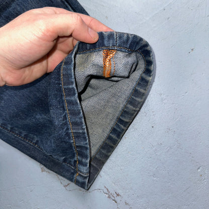 Patagonia Regular Straight 35x33 Organic Cotton Dark Denim Blue Jeans Zipper Fly