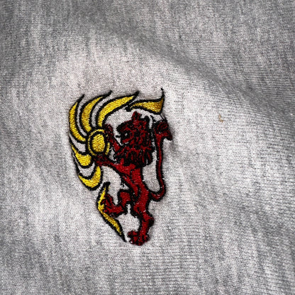 VTG 80s Champion Reverse Weave Crewneck Sweatshirt Gray USA XL Lion Sun Motif