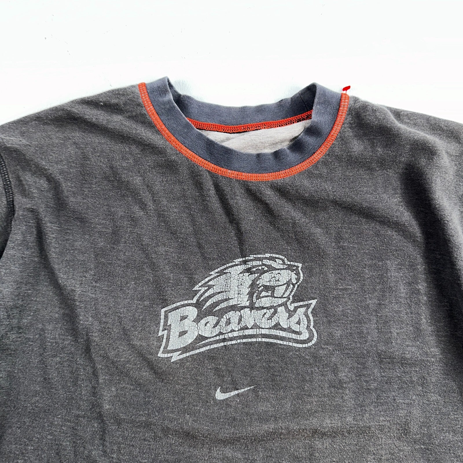 Nike Center Swoosh Beavers PDX VTG T Shirt Y2K 2000s Reversible Oregon State