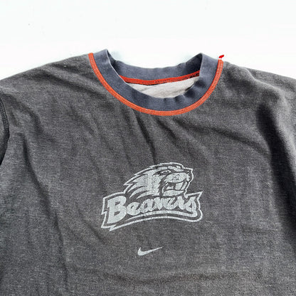 Nike Center Swoosh Beavers PDX VTG T Shirt Y2K 2000s Reversible Oregon State