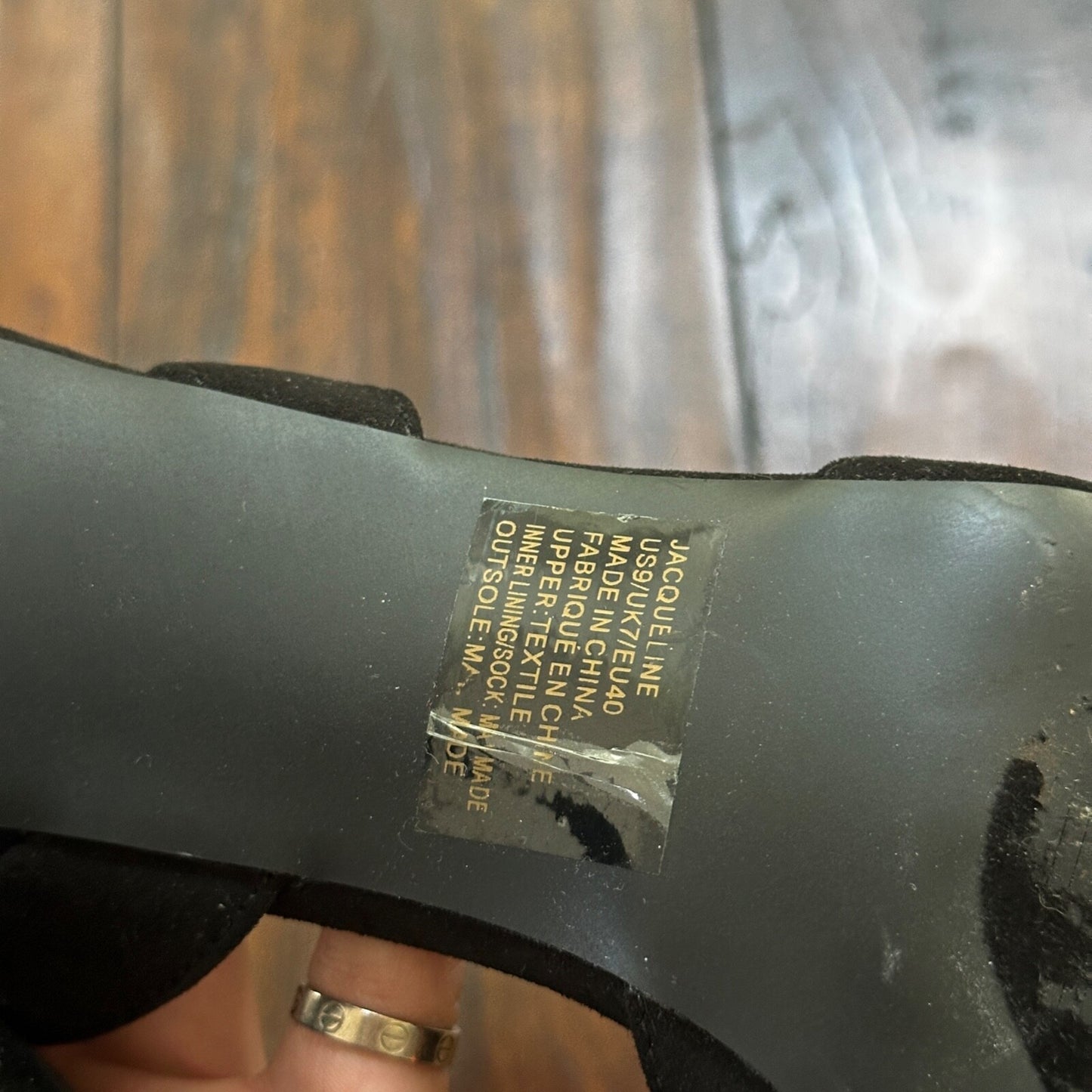 Jacqueline Ferrar Black Pumps Kitten Heel size 9 M