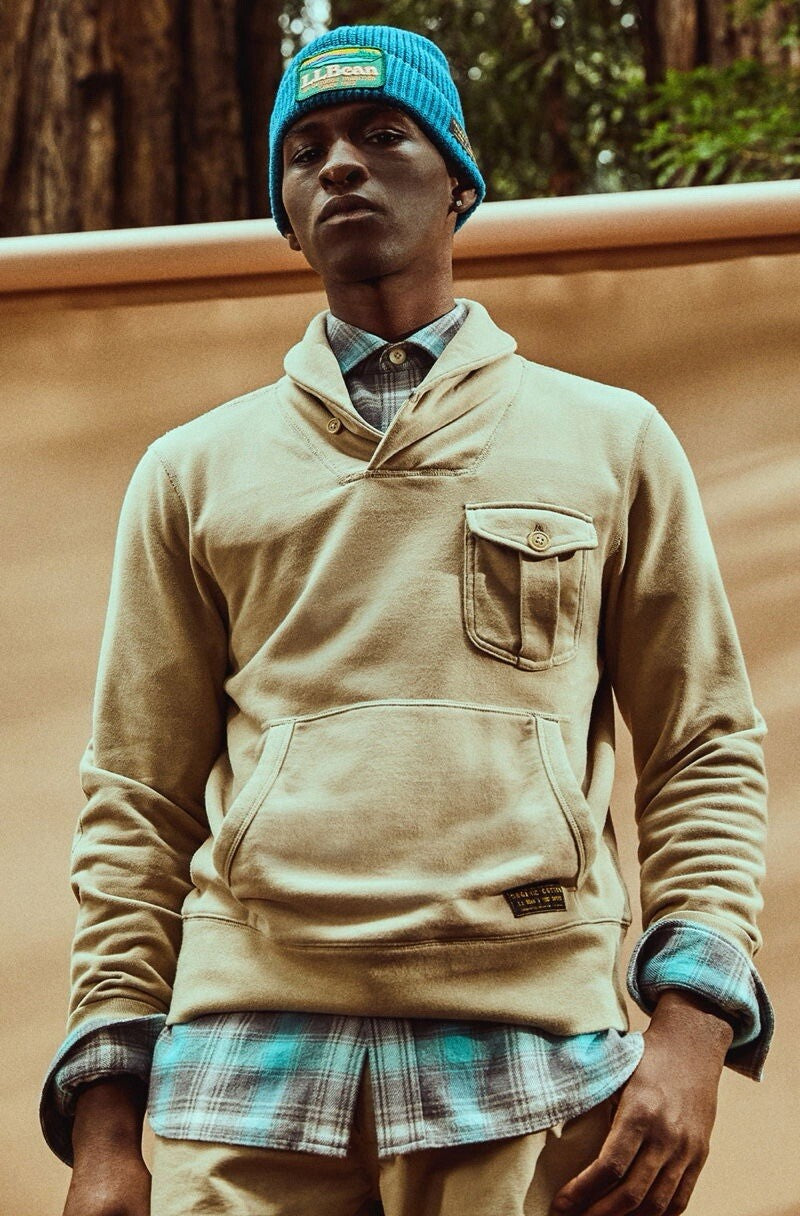 Todd Snyder LL Bean Maine-Ah Collection Shawl Neck Terry Sweatshirt Sweater M