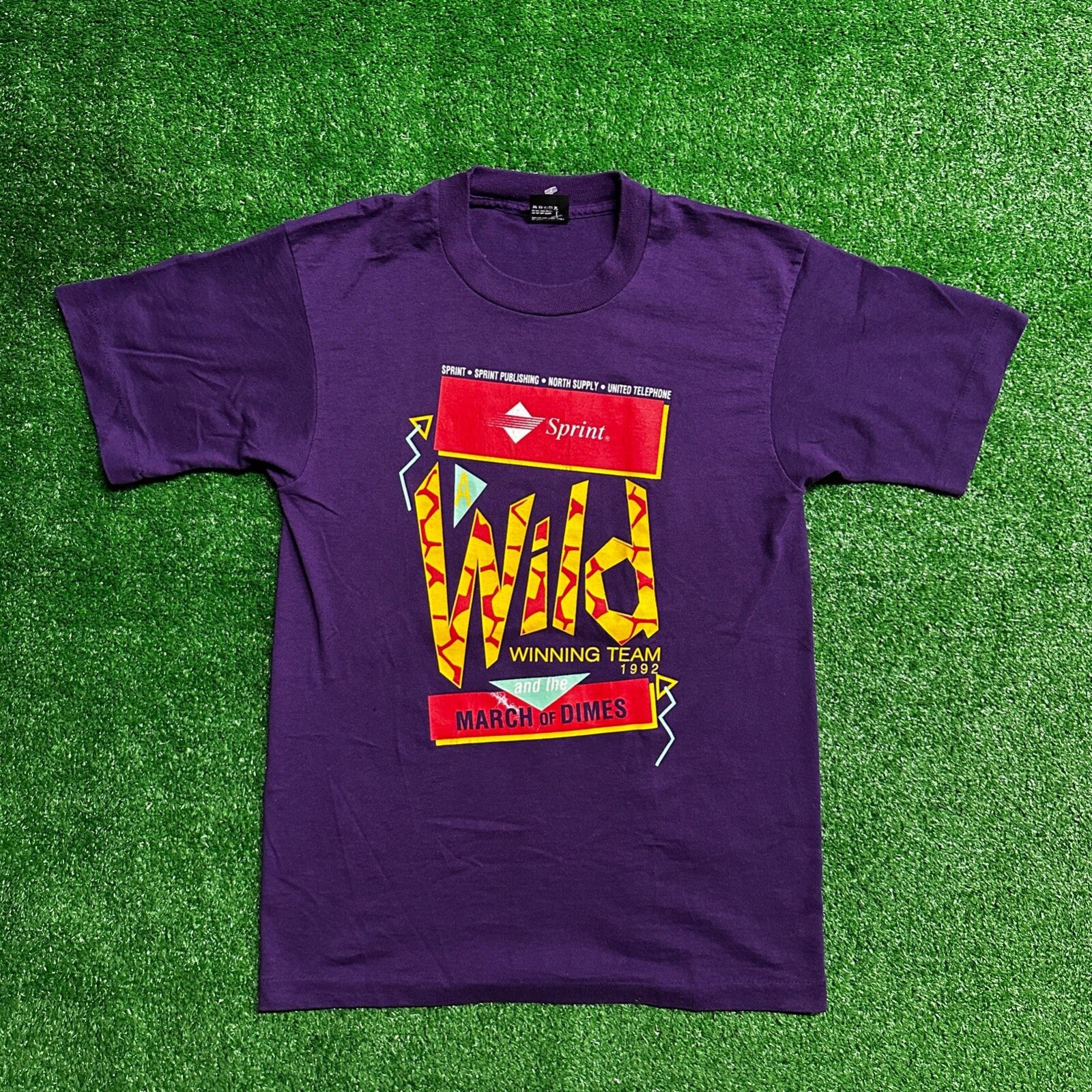 Screen Stars 1992 Wild Sprint Vintage T Shirt Giraffe Cute Animals Funny Winning