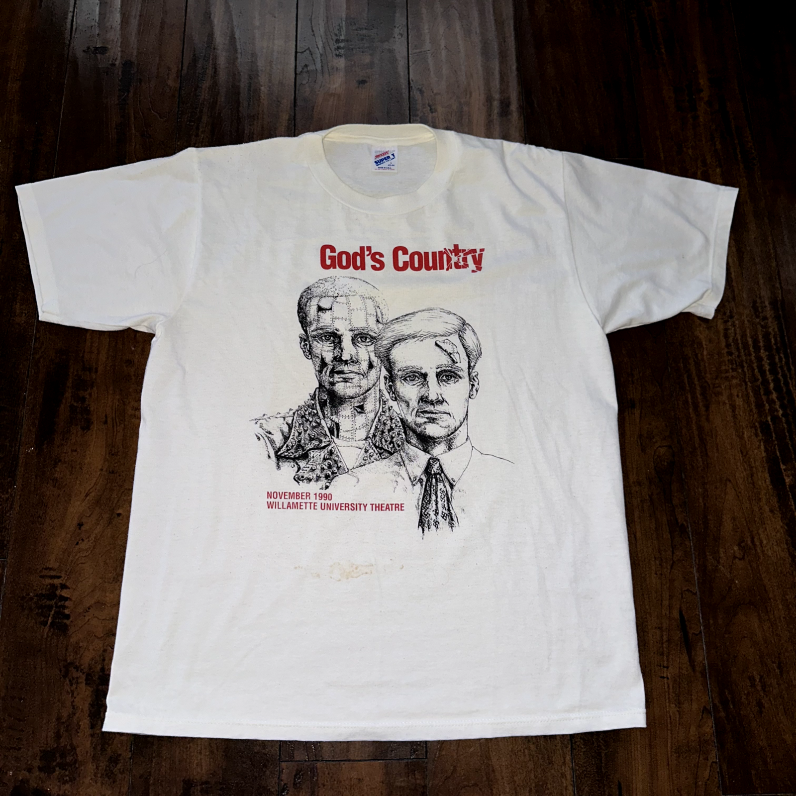 Gods County Vintage T Shirt Willamette University Salem Oregon Theatre Art 90s