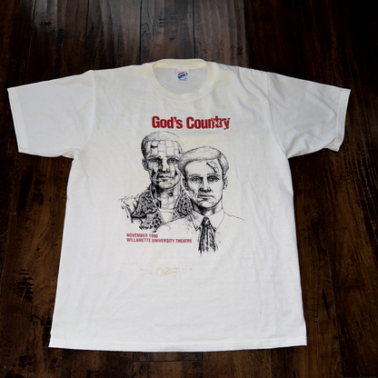 Gods County Vintage T Shirt Willamette University Salem Oregon Theatre Art 90s