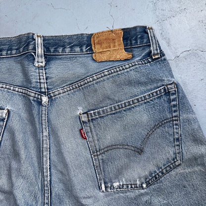 Levis 501 Vintage 80s Redline Selvedge USA XX Jeans Light Wash 36x36 Act 33x32