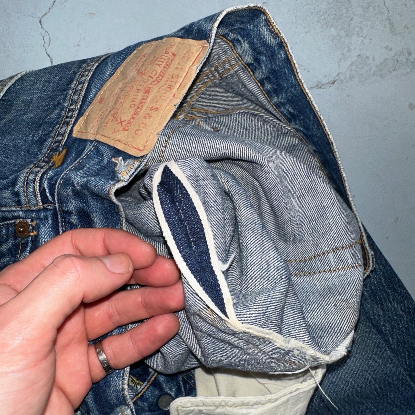 Levis 501 Big E Vintage 60s Redline Selvedge USA XX 1960s Jeans Skinny Act 26x23