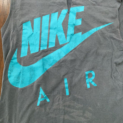 Nike Air Vintage T Shirt 90s Gray Tag Chop Gym Summer Tank Faded Black Thrashed