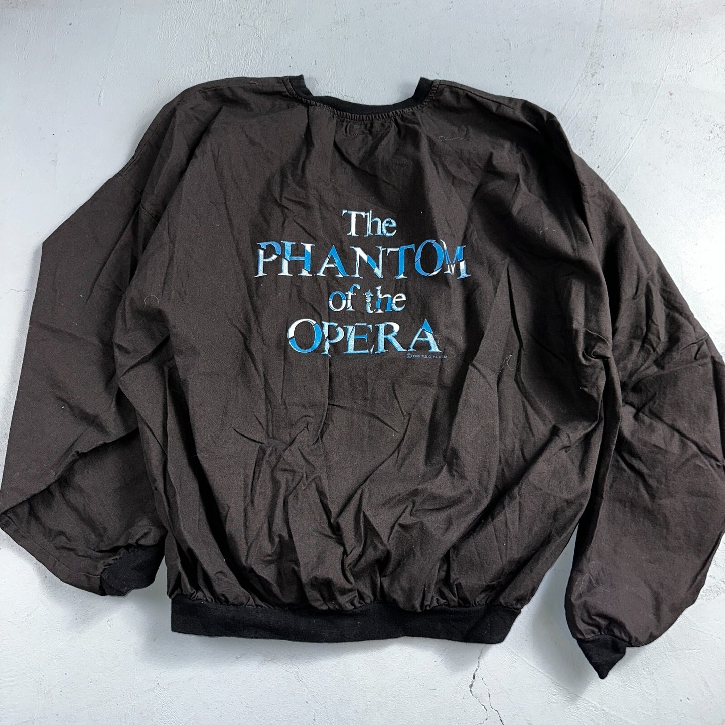 VTG Phantom Of The Opera Sweater Mens Large Black Crewneck Sweatshirt 80s 1988
