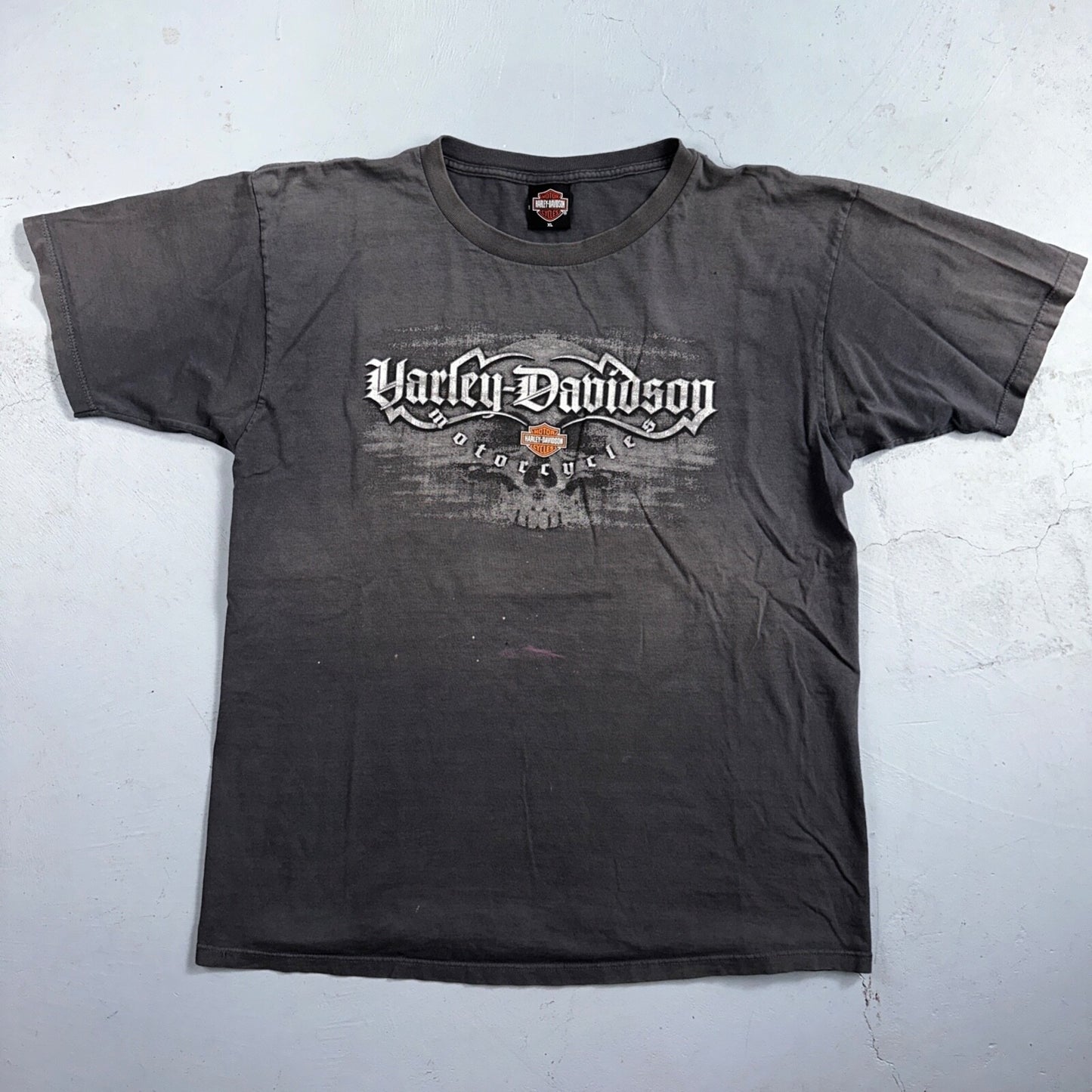 Harley Davidson Eugene Oregon VTG T Shirt Doyles Grunge Faded Black Y2K USA