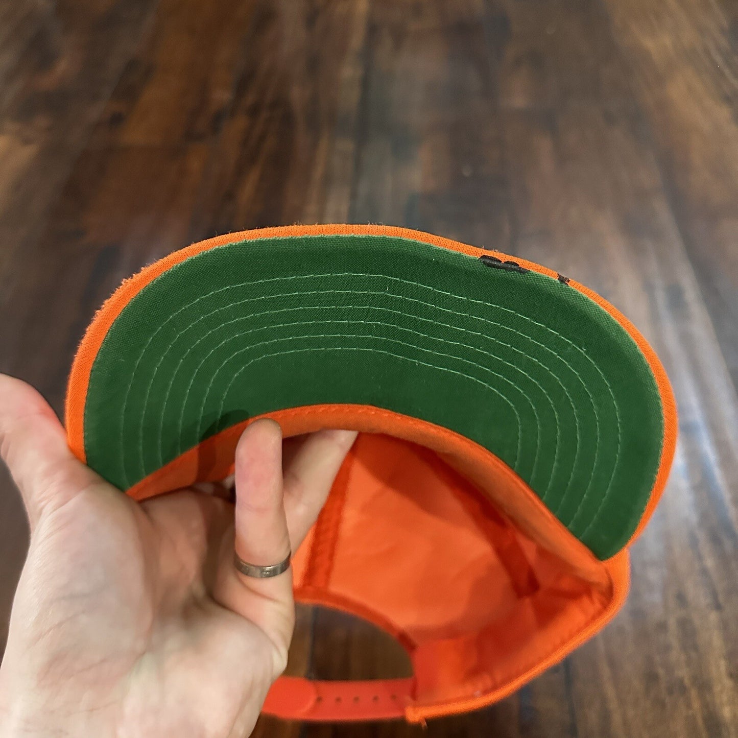 Fishing Funny Orange Vintage Hat Cap Snapback 80s Hunting Basic Simple