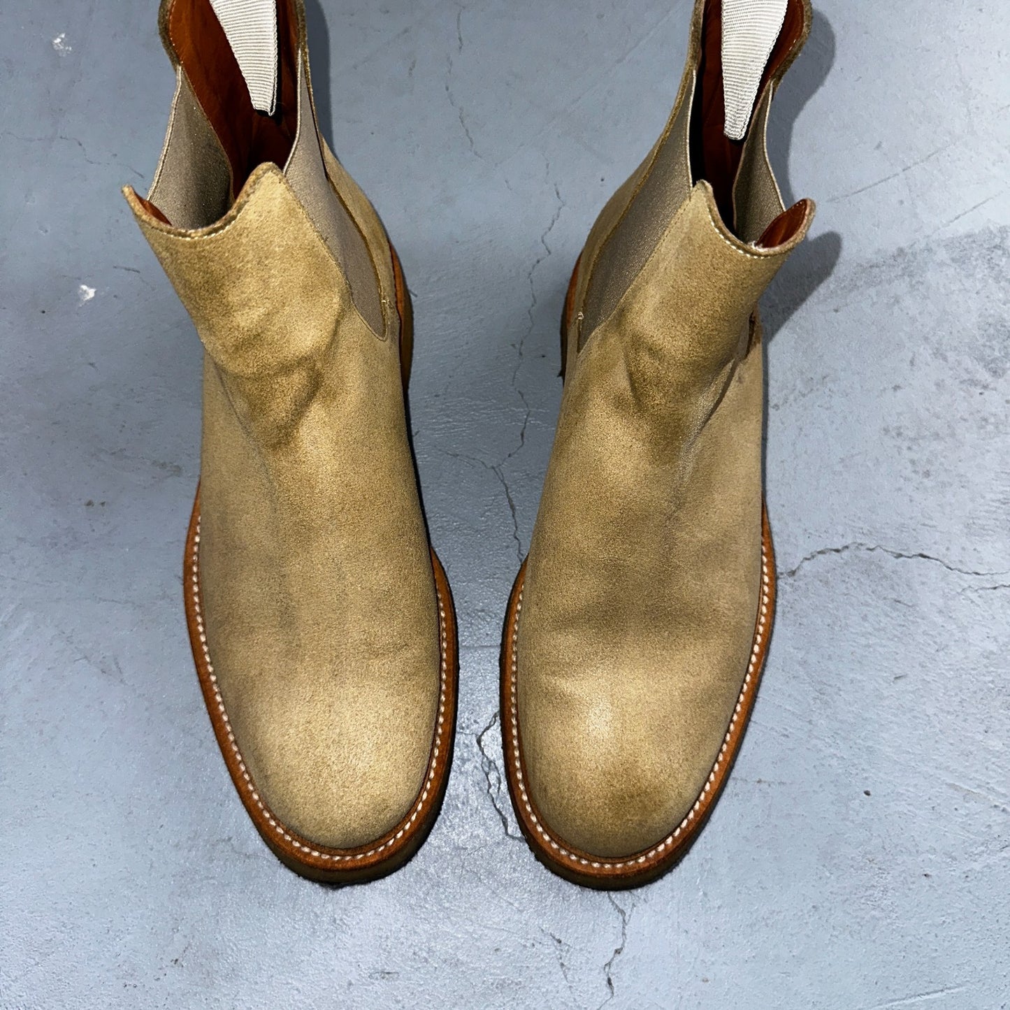 Common Projects Beige Suede Chelsea Workboots Size 39 Mens Tan Authentic