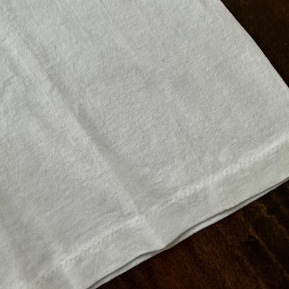 Traditional White Vintage T Shirt Art Necklace Tribal Drive 90s Single Stitch